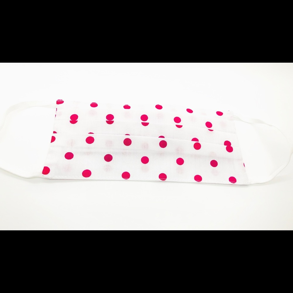 Cotton Pink Polka Dot Face Mask